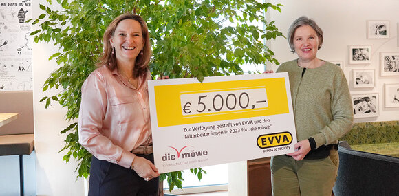 EVVA spendet 5.000 Euro an die Kinderschutzorganisation „die möwe“